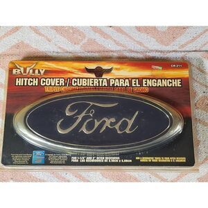 Bully Trailer Hitch Receiver Cover, Chrome Ford Logo CR-211 Fits 1 1/4” & 2” rec